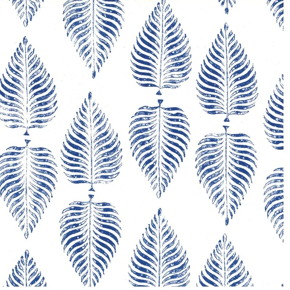 Peter Fasano Hand Printed Wallpaper Piccha Indigo Blue 2 Bolts Modern Coastal